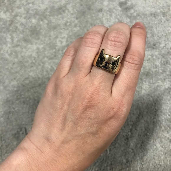 cat face ring